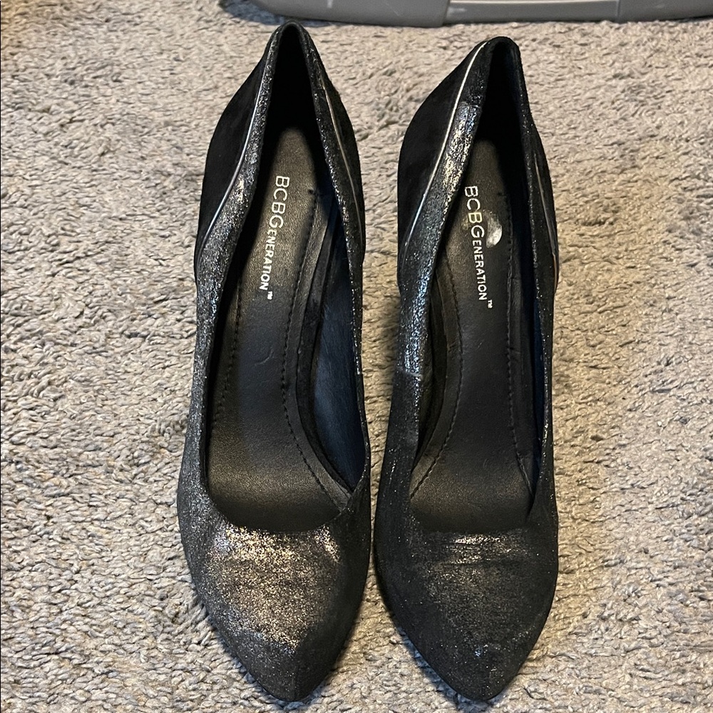 Bcbgeneration Glitter Black Heels - image 8